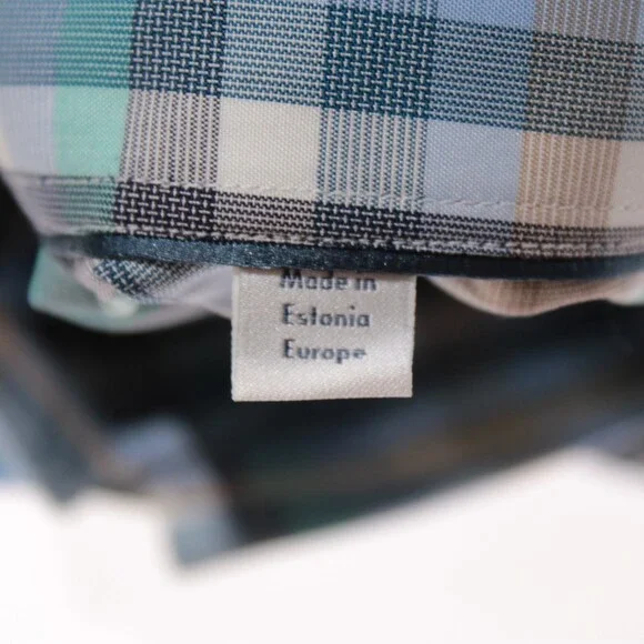 Eton NWT Casual Button Down Shirt Size 38 15 S Contemporary Fit in Blue/Multi
